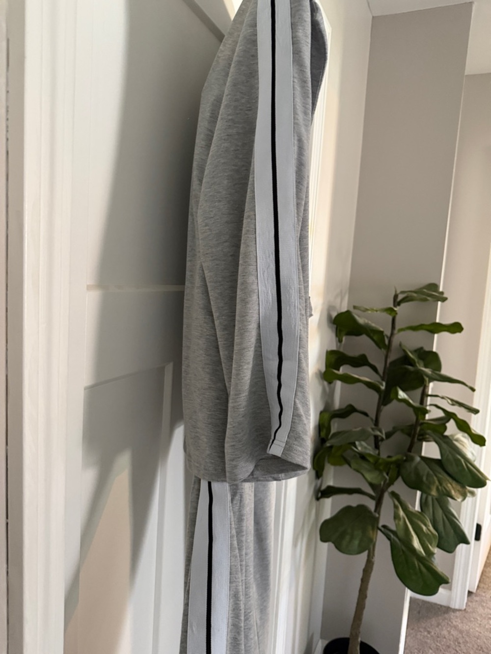 Gray Women's Two-Piece Knit Blazer & Pant Set - Picture 2 of 2